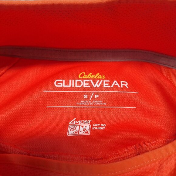 Cabelas Guidewear Lightweight Long Sleeve Shirt Salmon Orange Bright Women Small - Picture 4 of 10